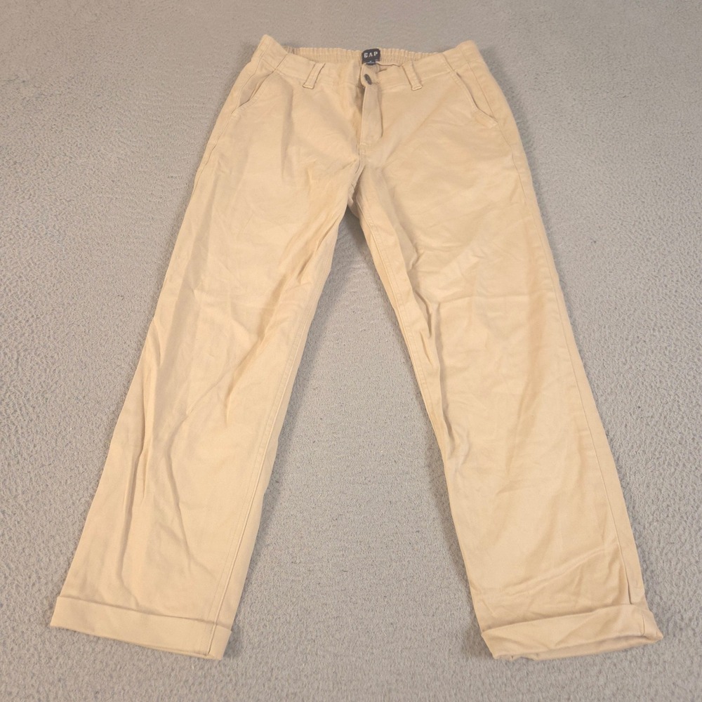Gap Pants Womens 6 Tan Khaki Stretch Twill Relaxed Fit Cuffed Hem Chino Trousers